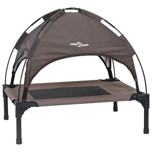 vidaXL Hondenbed Bruin 62 x 48 x 61 cm Staal