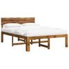 vidaXL Tweepersoonsbed met hoofdeinde ROSTOCK Naturel 140 x 190 cm