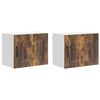 vidaXL Vaatwasserpaneel Kalmar 2 pcs Gerookt eiken 50 x 31 x 40 cm