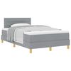 vidaXL Boxspringbed met matras Lichtgrijs 120 x 200 cm Stof