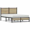 vidaXL Bedframe zonder matras metaal sonoma eikenkleurig 120x200 cm