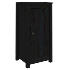 vidaXL Dressoirs 2 st 39x35x80 cm massief grenenhout zwart
