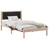 vidaXL Bedframe met Gevoerd Hoofdgedeelte Zwart 100 x 200 cm