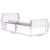 vidaXL Bedframe massief grenenhout donkerbruin 100x200 cm