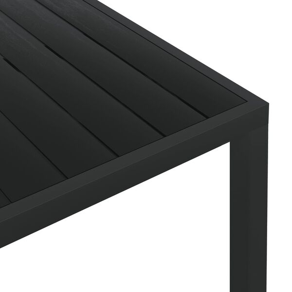 vidaXL Tuintafel 185x90x74 cm aluminium en HKC zwart