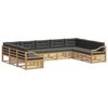 vidaXL Buiten bankenset 9 pcs Wit en antracietkleurig