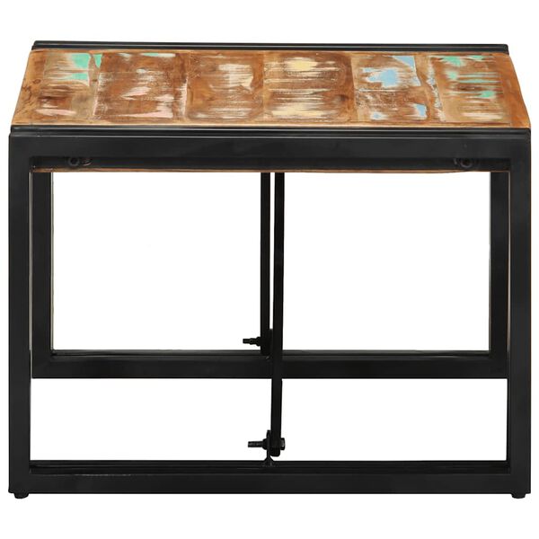 vidaXL Salontafel 50x50x35 cm massief gerecycled hout meerkleurig