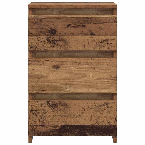 vidaXL Nachtkastjes 2 st 40x35x62,5 cm bewerkt hout oud houtkleurig