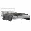 vidaXL Bedframe met hoofdbord metaal wit 120x190 cm