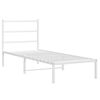 vidaXL Bedframe met hoofdbord metaal wit 80x200 cm