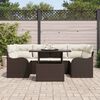 vidaXL Tuin Sofa Set met kussen 7 pcs Bruin Poly riet