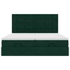 vidaXL Ottoman bed met matrassen en LED's 160x200cm fluweel