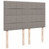 vidaXL Ottoman bed met matras en LED's 140x200cm stof taupe