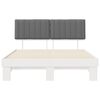vidaXL Bedframe met Gevoerd Hoofdgedeelte Lichtgrijs 160 x 200 cm