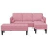vidaXL Bankstel met kussen 2 pcs Roze Polyester