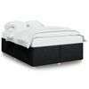 vidaXL Bedframe zonder matras stof zwart 160x200 cm