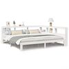 vidaXL Bed met boekenkast zonder matras grenenhout wit 180x200 cm