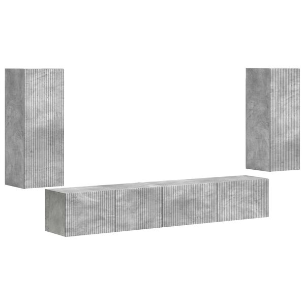 vidaXL 3 pcs Beton Grijs
