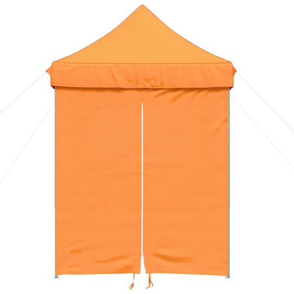 vidaXL Partytent inklapbaar pop-up met 4 zijwanden oranje