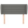 vidaXL Hoofdbord met randen 83x23x78/88 cm stof donkergrijs