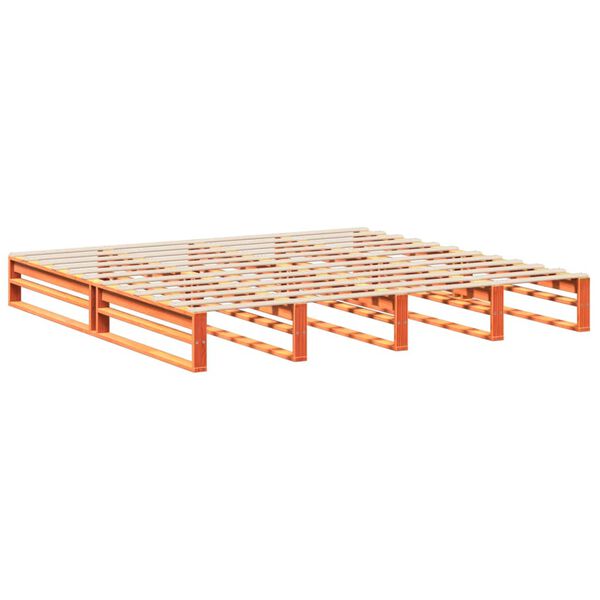 vidaXL Bedframe zonder matras massief grenenhout wasbruin 180x200 cm