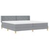 vidaXL Boxspringbed met matras Lichtgrijs 200 x 200 cm Stof
