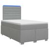 vidaXL Boxspringbed met matras Lichtgrijs 120 x 200 cm Stof