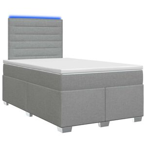 vidaXL Boxspringbed met matras Lichtgrijs 120 x 200 cm Stof