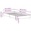 vidaXL Bedframe zonder matras 90x200 cm spaanplaat artisanaal eiken
