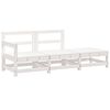 vidaXL 3-delige Loungeset massief grenenhout wit