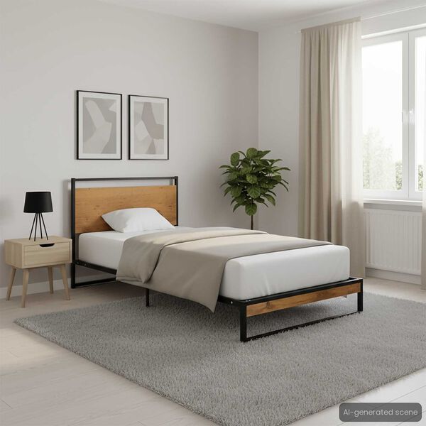 vidaXL Bedframe metaal 90x200 cm