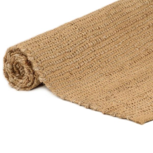 vidaXL Vloerkleed rechthoekig 180x250 cm jute naturel