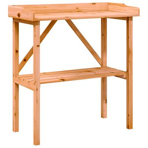 vidaXL Plantentafel met schap 78x38x82,5 cm vurenhout bruin