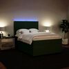vidaXL Boxspring met matras fluweel donkergroen 160x200 cm