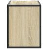 vidaXL Tv-meubel 80x31x39,5 cm bewerkt hout metaal sonoma eikenkleurig