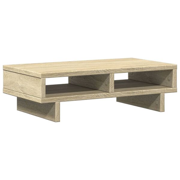 vidaXL Monitorstandaard 50x27x15 cm bewerkt hout sonoma eikenkleurig