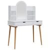 vidaXL Toilettafel Set FAUSKE 4 st Wit 100 x 50 x 143 cm