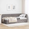 vidaXL Hoekbedframe met hoofdeinde Taupe 90 x 190 cm Stof