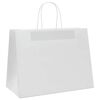 vidaXL Papieren zakken 50 st met hengsels 32x17x25 cm wit