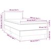 vidaXL Boxspring met matras en LED fluweel donkergroen 90x200 cm