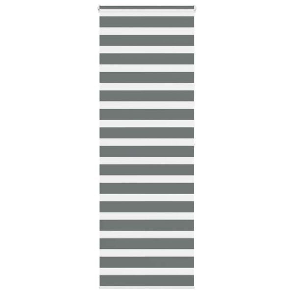 vidaXL Zebra rolgordijn 80x200 cm stofbreedte 75,9 cm donkergrijs