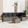 vidaXL Tuin Sofa Set met kussen met opslag 6 pcs Lichtgrijs