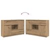 vidaXL Dressoir met lade Artisan Eiken 100 x 30 x 65,6 Bewerkt hout