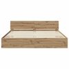 vidaXL Bedframe met hoofdeinde Artisan Eiken 200 x 200 cm Bewerkt hout