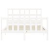 vidaXL Bedframe zonder matras massief grenenhout wit 120x200 cm