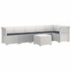 vidaXL 6-Zits Tuin Sofa met Kussens Rattan Look PP Wit