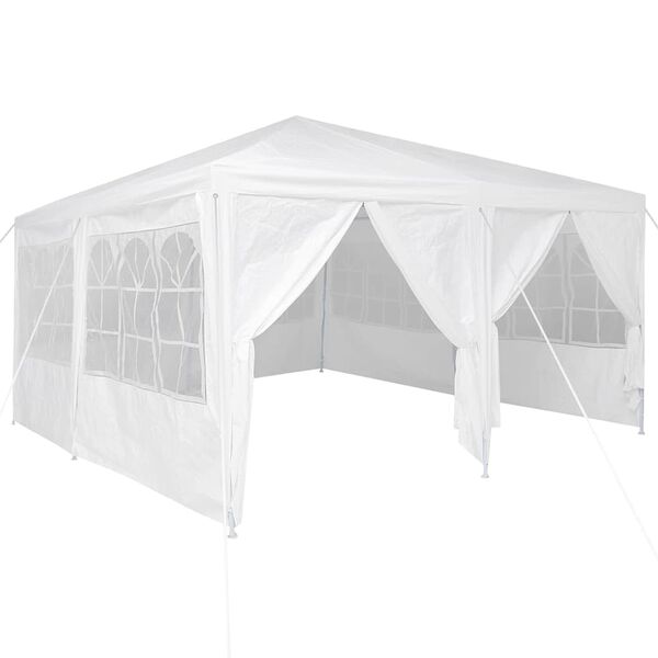 vidaXL Partytent Wit 400 x 400 x 266 cm Polyetheen