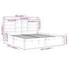 vidaXL Bedframe massief hout zwart 200x200 cm