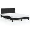vidaXL Bedframe met LED zonder matras "Hanko" fluweel zwart 140x190 cm