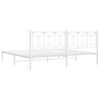 vidaXL Bedframe met hoofdbord metaal wit 193x203 cm